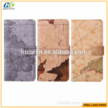 Map Design PU Leather for iPhone 6S, Wallet Stand Flip for iPhone 6S Case, Magnetic Closure Cover Skin for iphone 6s